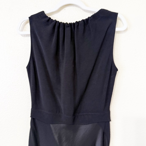 NWT Lanvin $2300 Satin Cutout Heart Detail Crepe Draped Little Black Dress 38 - Picture 7 of 13